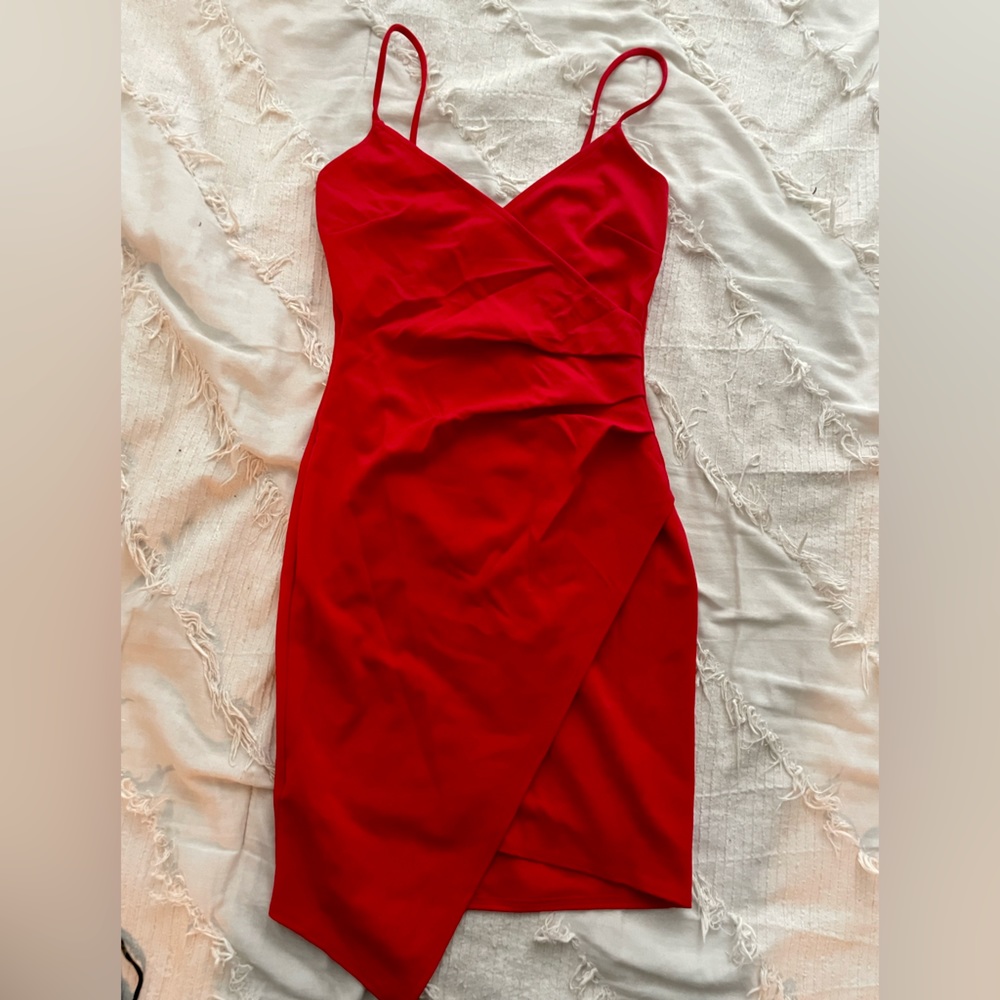 Beautiful red dress.